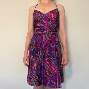 Trina Turk tropical cross strap dress